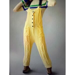 NWT BDG Urban Outfitters Jackson Cable Knit Sweater Overalls Size S